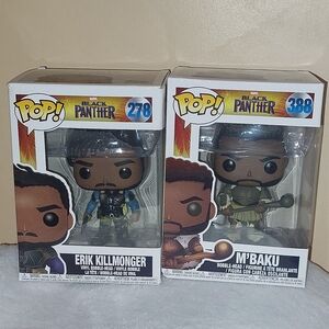 Funko Pop! Black Panther Erik Killmonger and M'Baku Figures